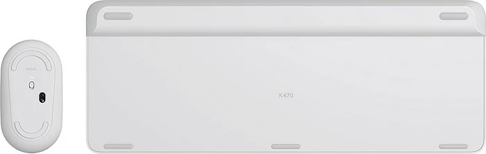 Tastierë dhe Maus Logitech Slim Wireless Combo MK470, Full-size, Wireless, RF, QWERTY, Bardhë