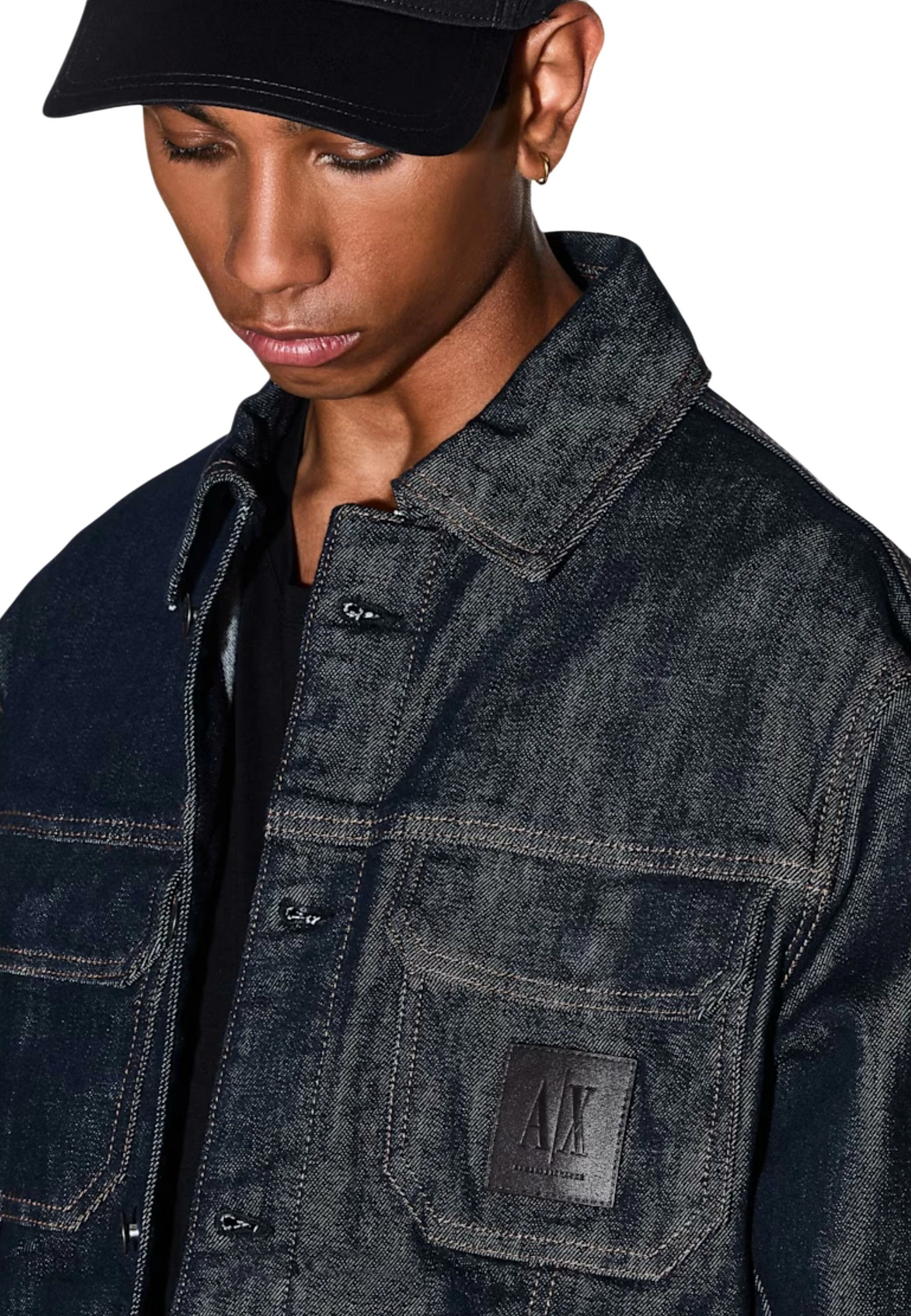 Jakne për meshkuj Armani Exchange XM000343 AF12284, xhins i errët [Madhësia: S]