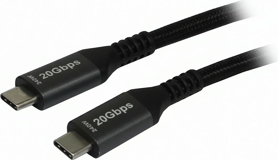 Kabllo USB-C Synergy21 3m, USB 3.2 Gen 2x2 20Gbps, 240W 5A, e zezë