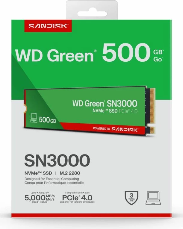 SSD WD Green SN3000 500GB M.2 NVMe