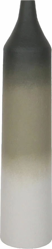 Vazo ORIN, metalike, ngjyrë e gjelbër e errët, ulliri, e bardhë, 20x20x91cm