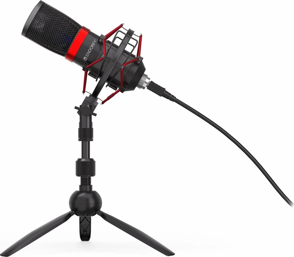 Mikrofon Endorfy Solum Streaming T EY1B003, USB, kardioid, me tripod, zi/kuqe