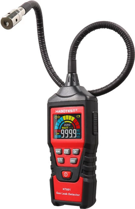 Detektor gazi Habotest HT601B me alarm, LCD me ngjyra, i kuq