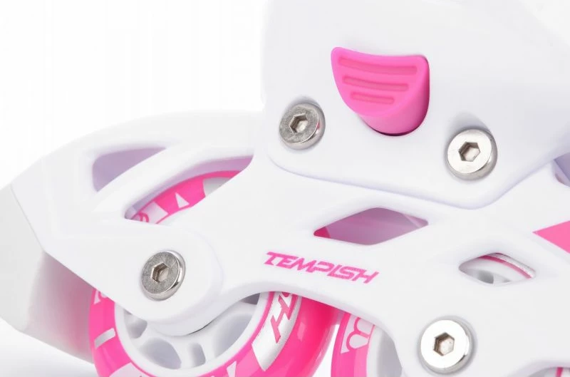 Rollera/Patina për vajza Tempish, të bardha dhe rozë