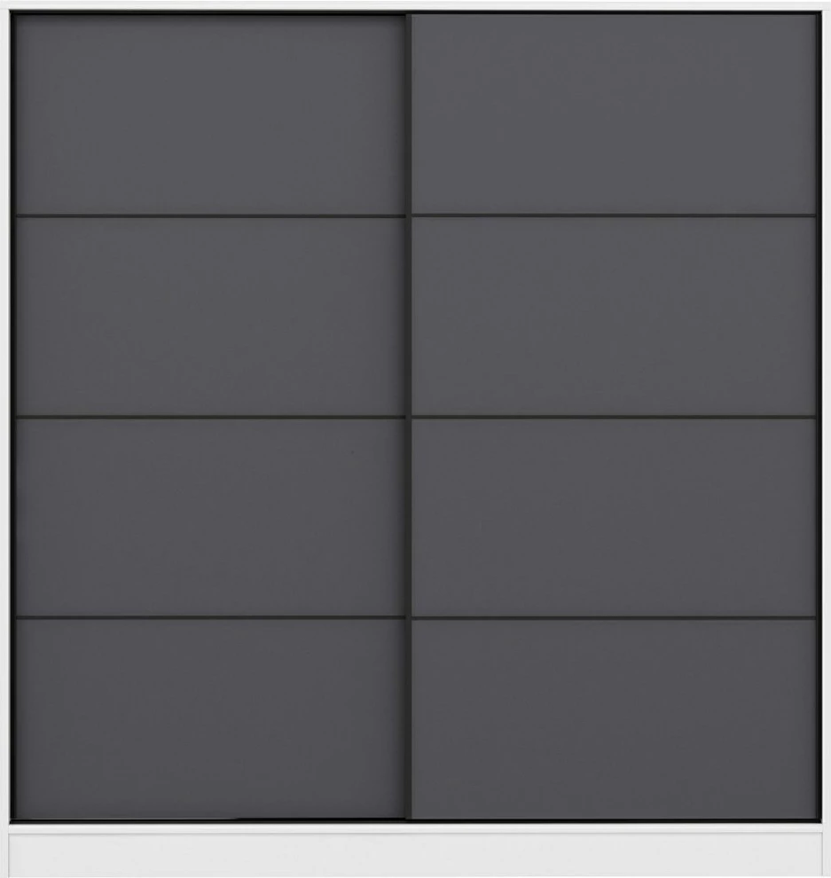 Dollap Skye Decor, i bardhë dhe antracit, 180x190x52cm, 6 pjesë