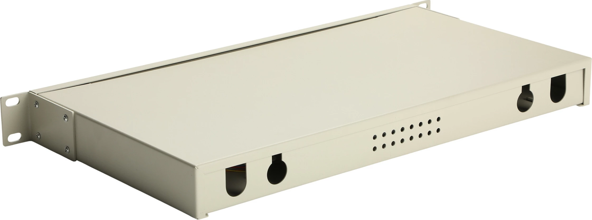 Kuti fibër optike 19" EQUIP Space-Box, 1U, pa panel, çelik, gri