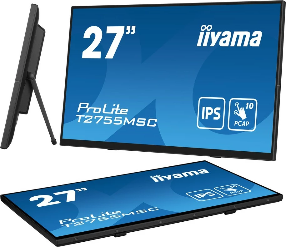 Monitor iiyama ProLite T2755MSC-B1, 27", Full HD, LED, e zezë