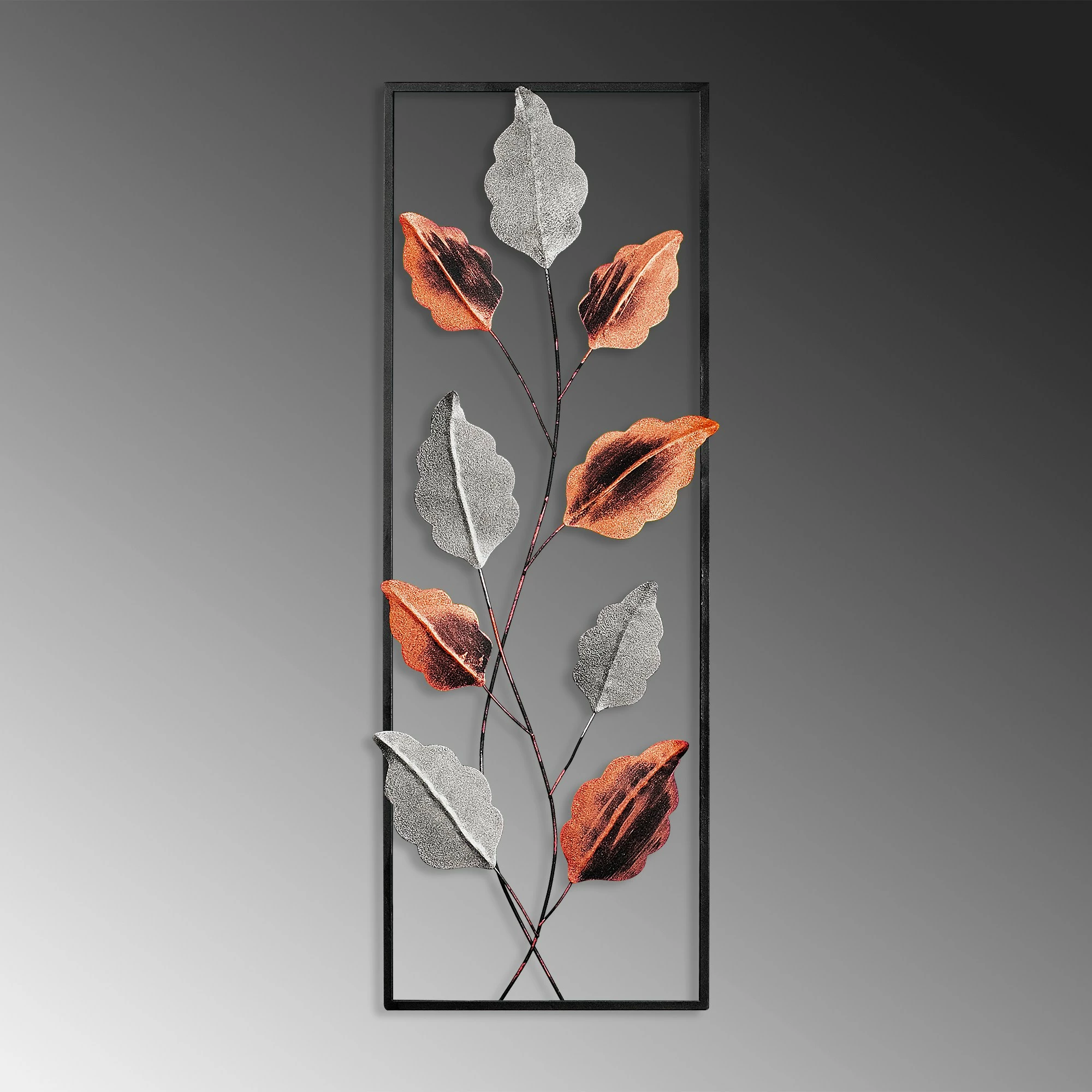 Aksesor dekorativ metalik për mur, Wallity Fagus, shumëngjyrësh, 32x90cm