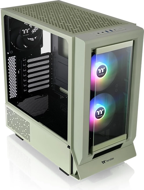 Kasë Thermaltake Ceres 350 MX, Midi Tower, Matcha Green, xham i temperuar, RGB