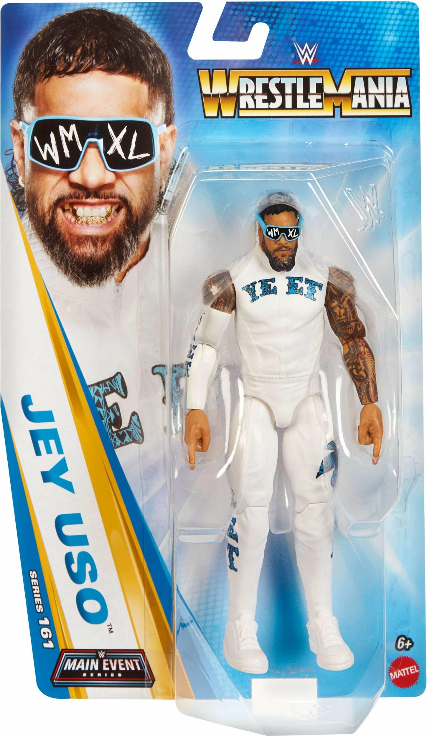 Figurë aksioni Mattel WWE Main Event Jey Uso JHH87 15 cm, shumëngjyrëshe