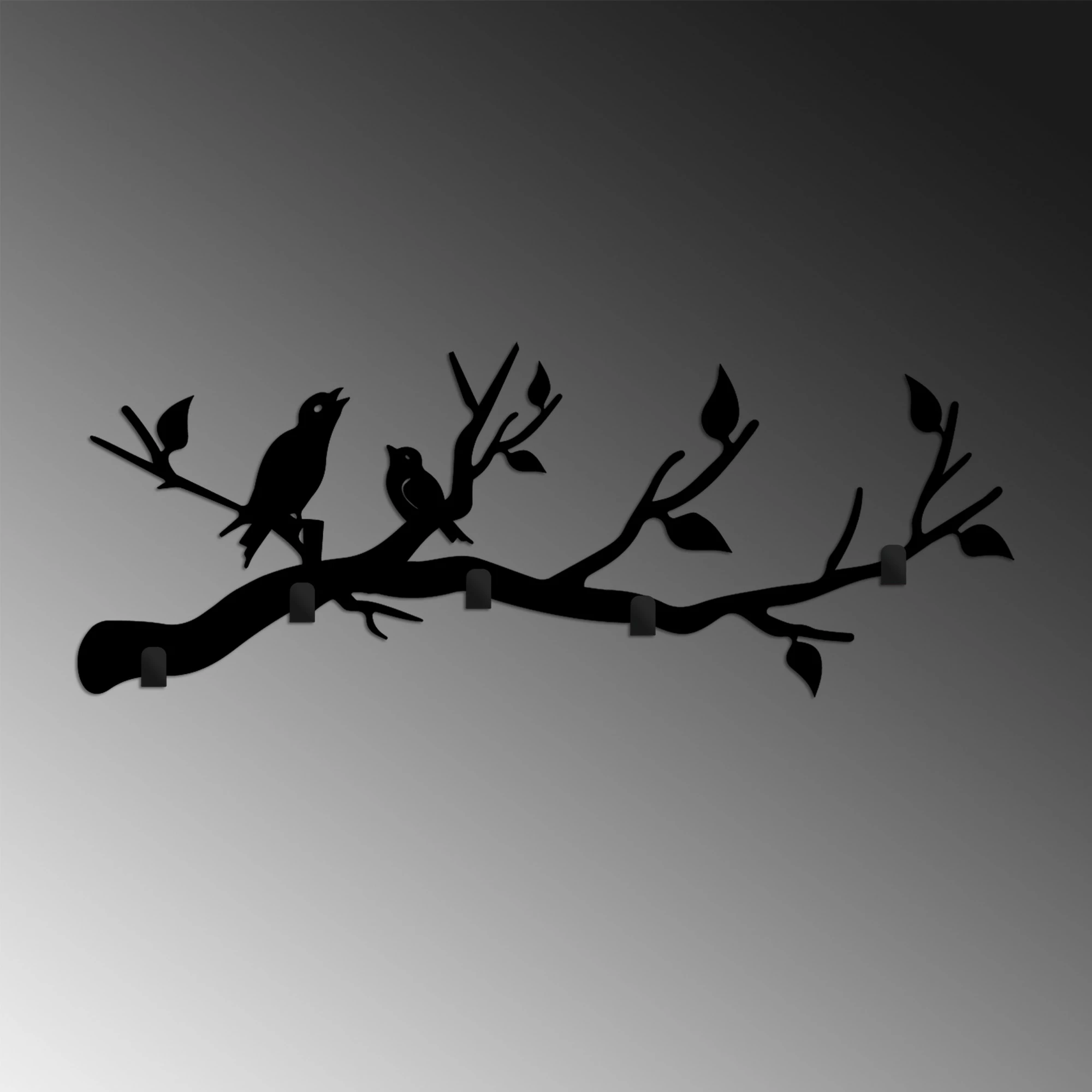 Varëse muri metalike Wallity, zogj të arratisur, ngjyrë e zezë