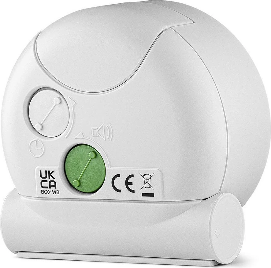 Alarm Braun BC01WB, analog, 12h, zi/bardhë
