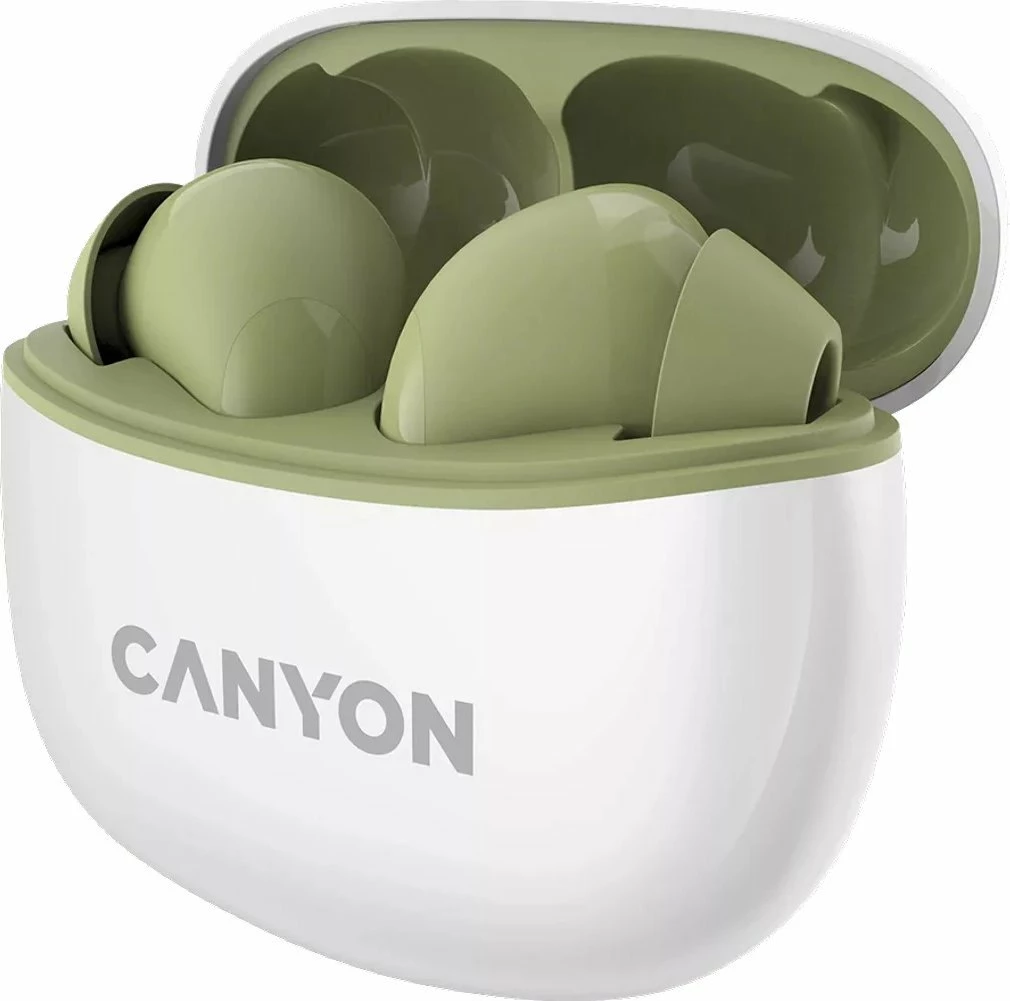 Kufje Canyon TWS-5 CNS-TWS5GR Bluetooth 5.3, In-Ear, mikrofon, 7.5h, 10m, gjelbër