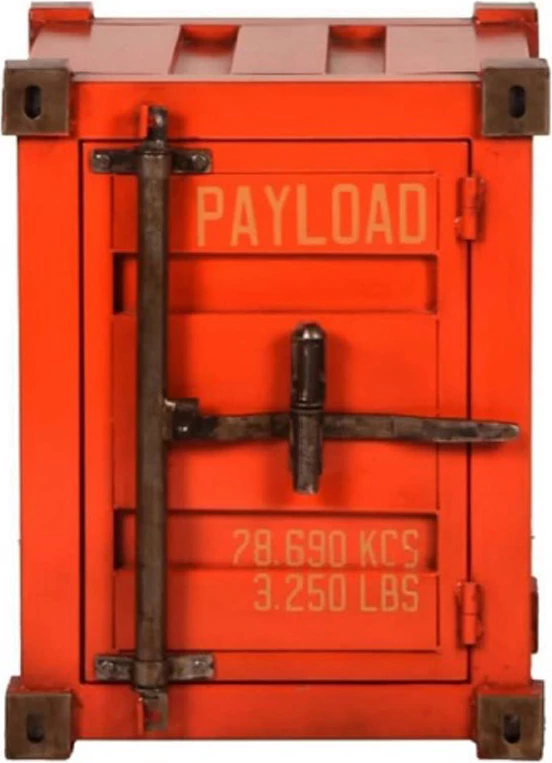 Tavolinë anësore tip kontejner, metal, 40x40x56cm