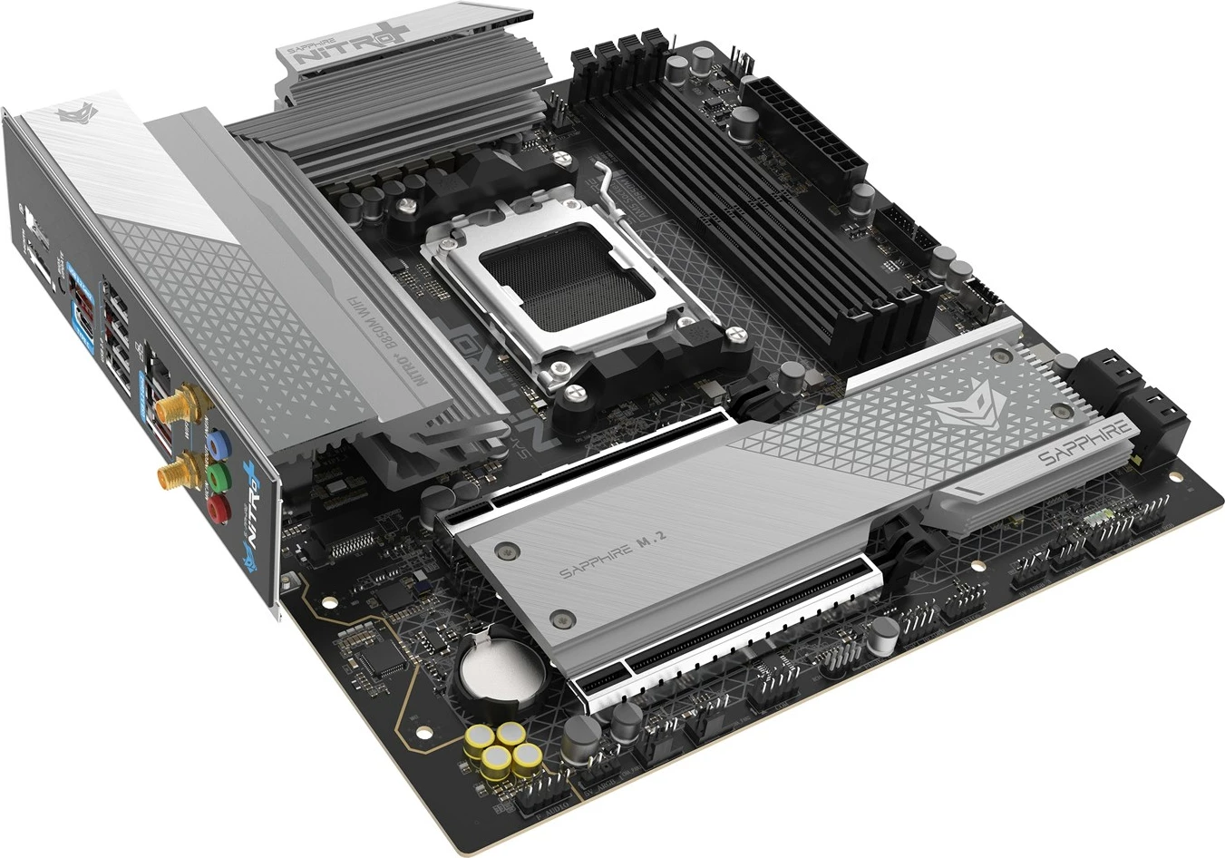 Pllakë amë Sapphire NITRO+ B850M WIFI, Socket AM5, micro ATX, E zezë