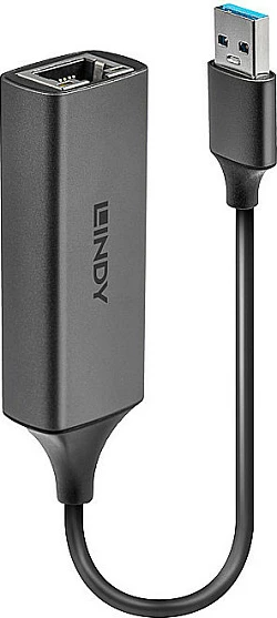 Adapter USB 3.0 në Gigabit Ethernet Lindy USB 3.0 Gigabit Ethernet Converter, RJ-45, 5 Gbps, argjendtë