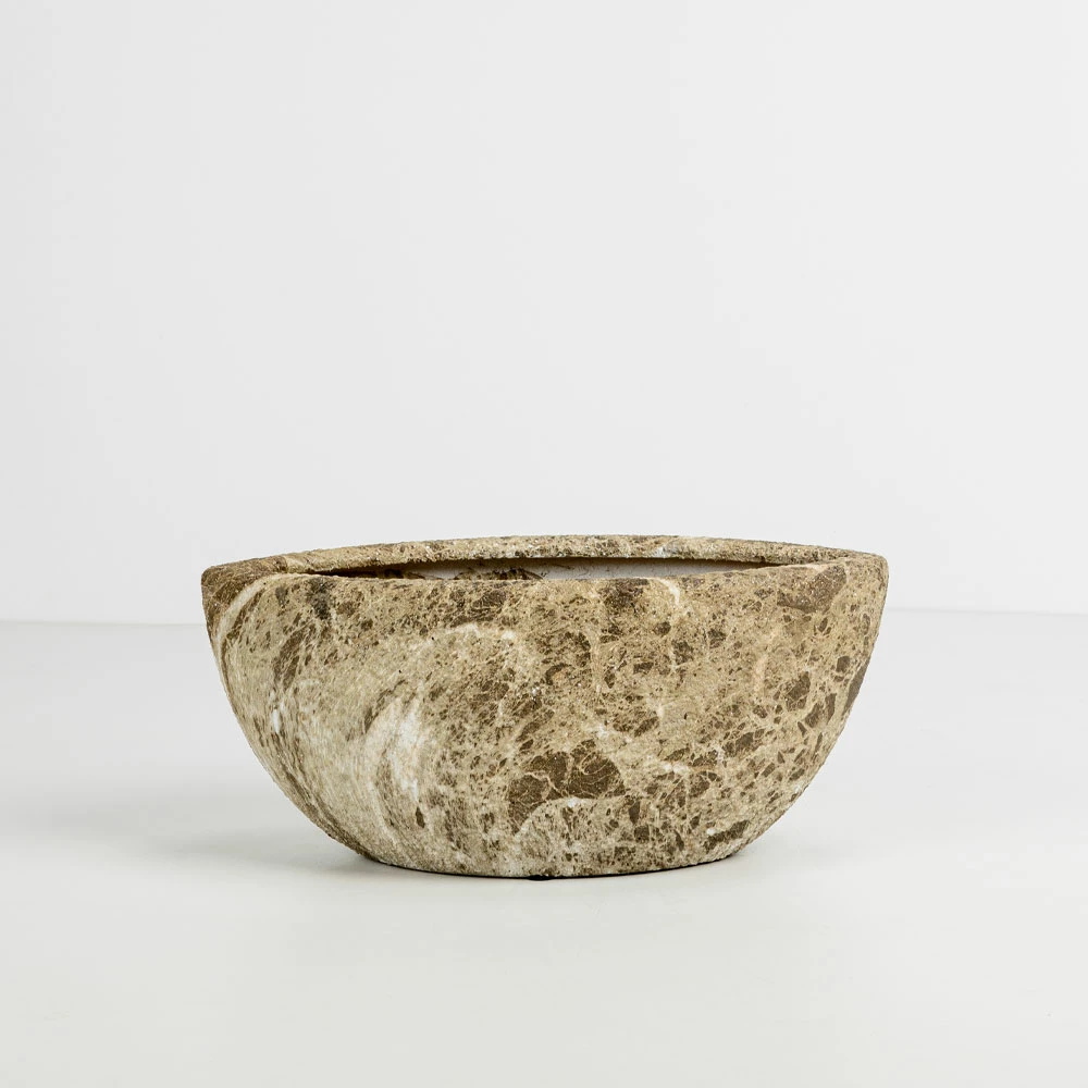 Set vazo për bimë NANGA, 2 copë, qeramikë, bezhë-kafe, 46x22x20cm