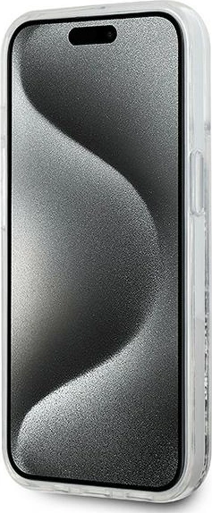 Mbështjellës Karl Lagerfeld Liquid Glitter Choupette Head MagSafe për iPhone 13, Transparent