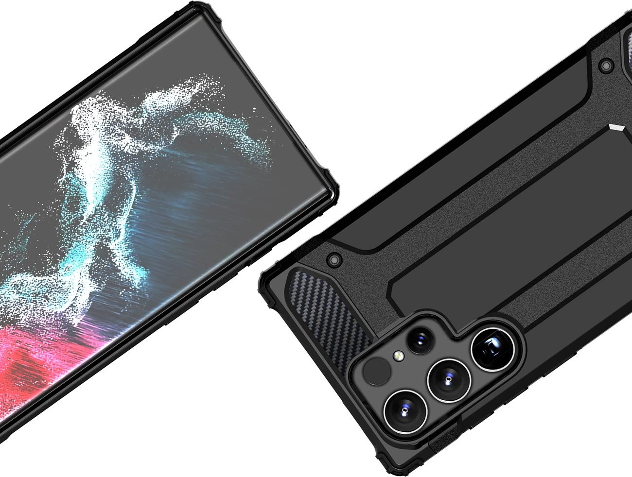 Mbështjellës Hybrid Armor Hurtel për Xiaomi Redmi Note 14 Pro 4G/5G, Poco X7, i zi