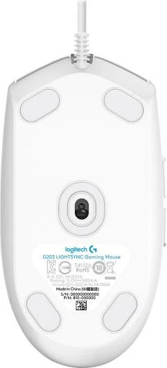 Maus Logitech G203 Lightsync 910-005797, programueshëm, i bardhë