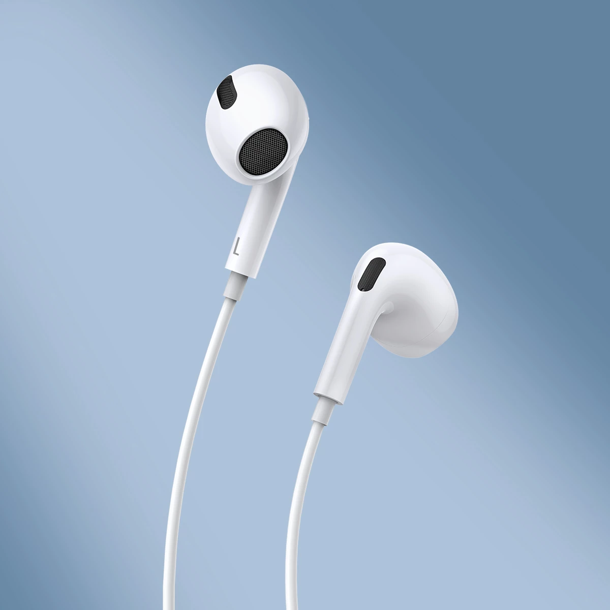 Kufje Baseus Encok H17 me kabllo, 3.5mm mini jack, të bardha