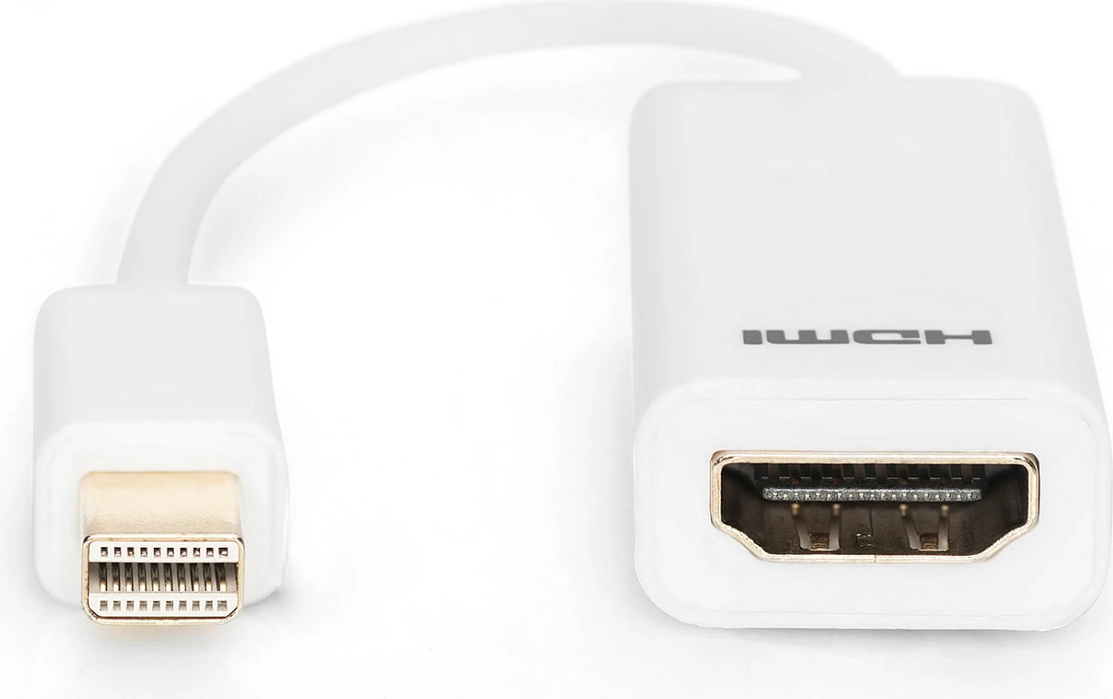 Adapter Mini DisplayPort në HDMI Digitus, 0.15m, i bardhë