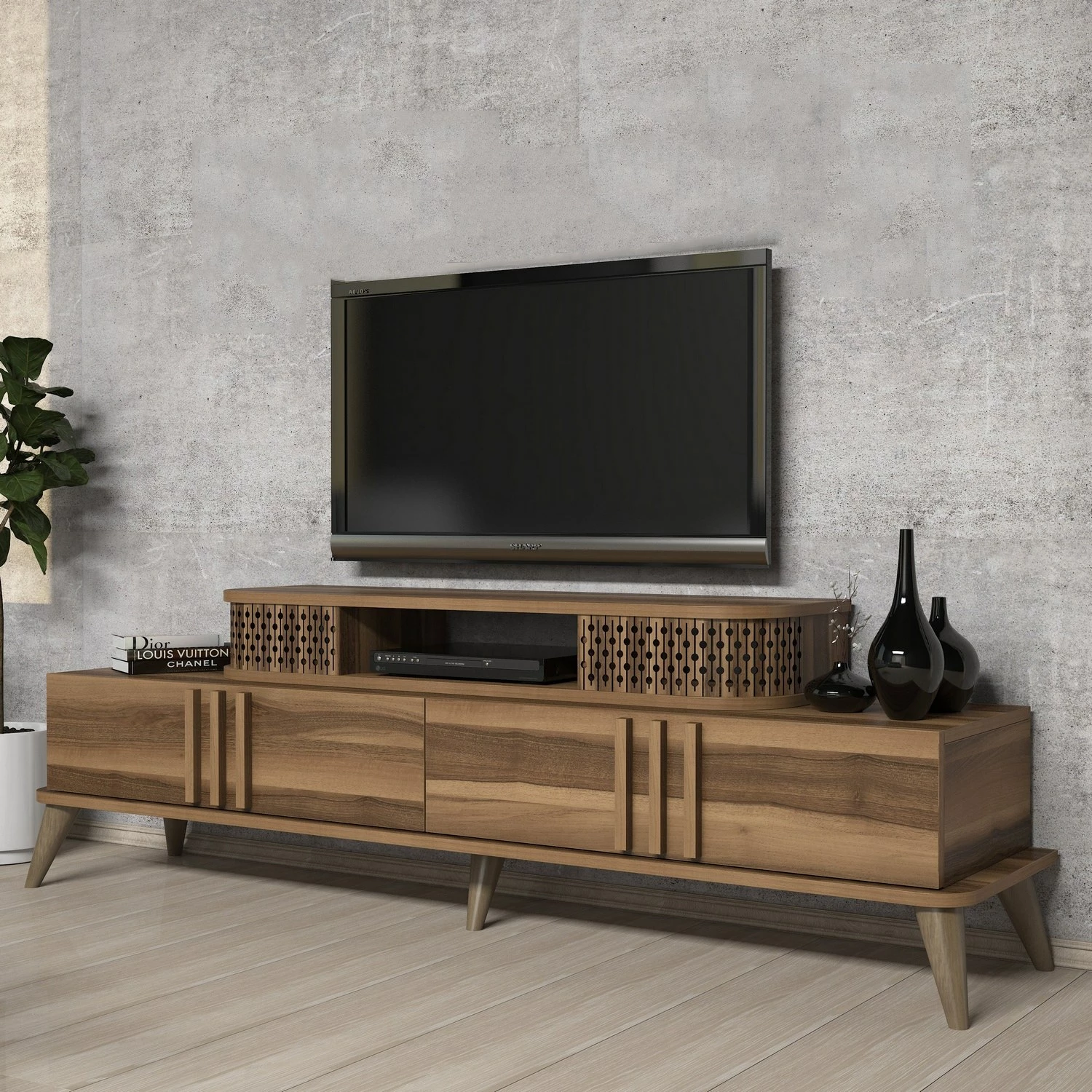 Komodë TV, ngjyrë arre, Skye Decor, Eylul