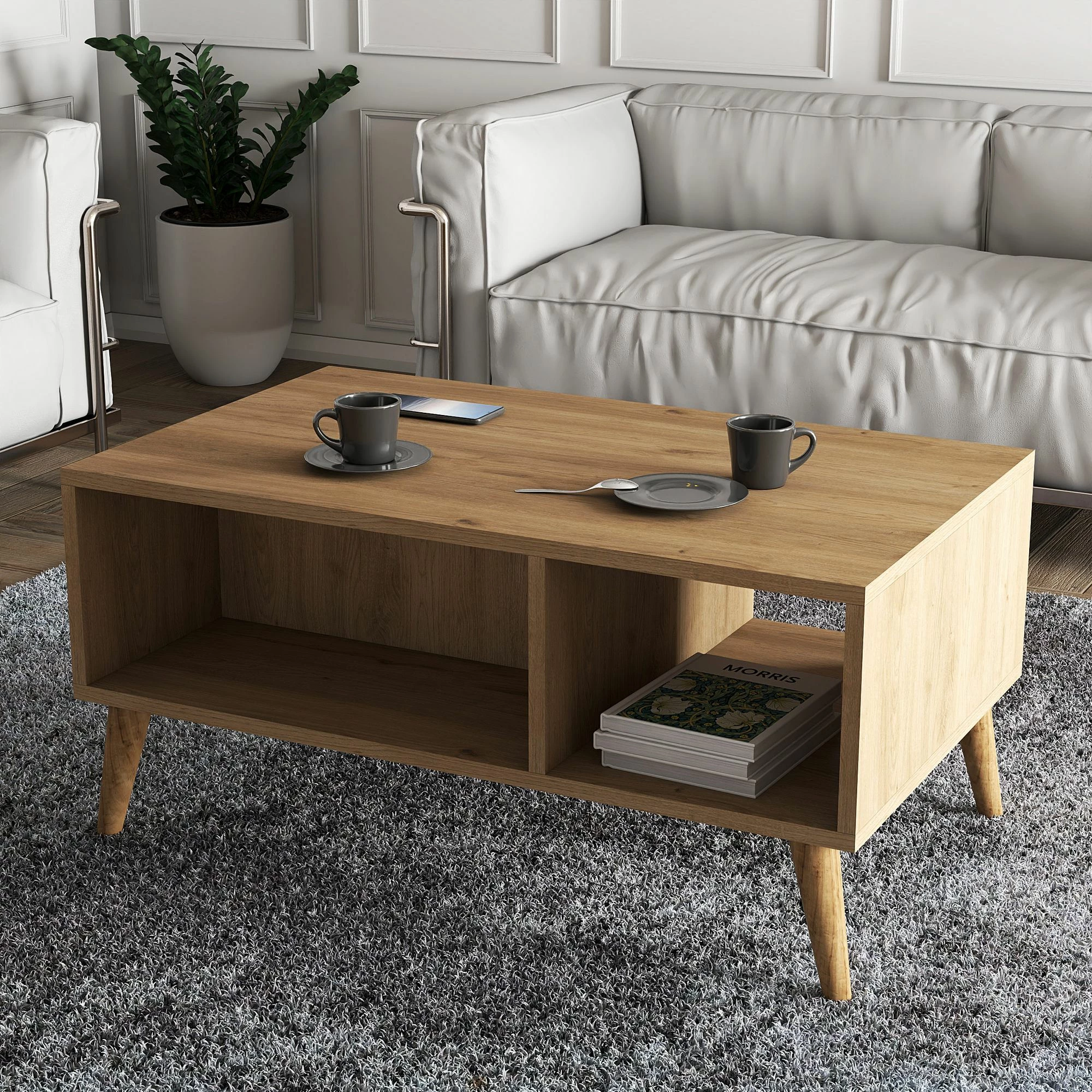 Tavolinë kafeje Hanah Home Exxen, ngjyrë lisi, 90x54x41.6cm