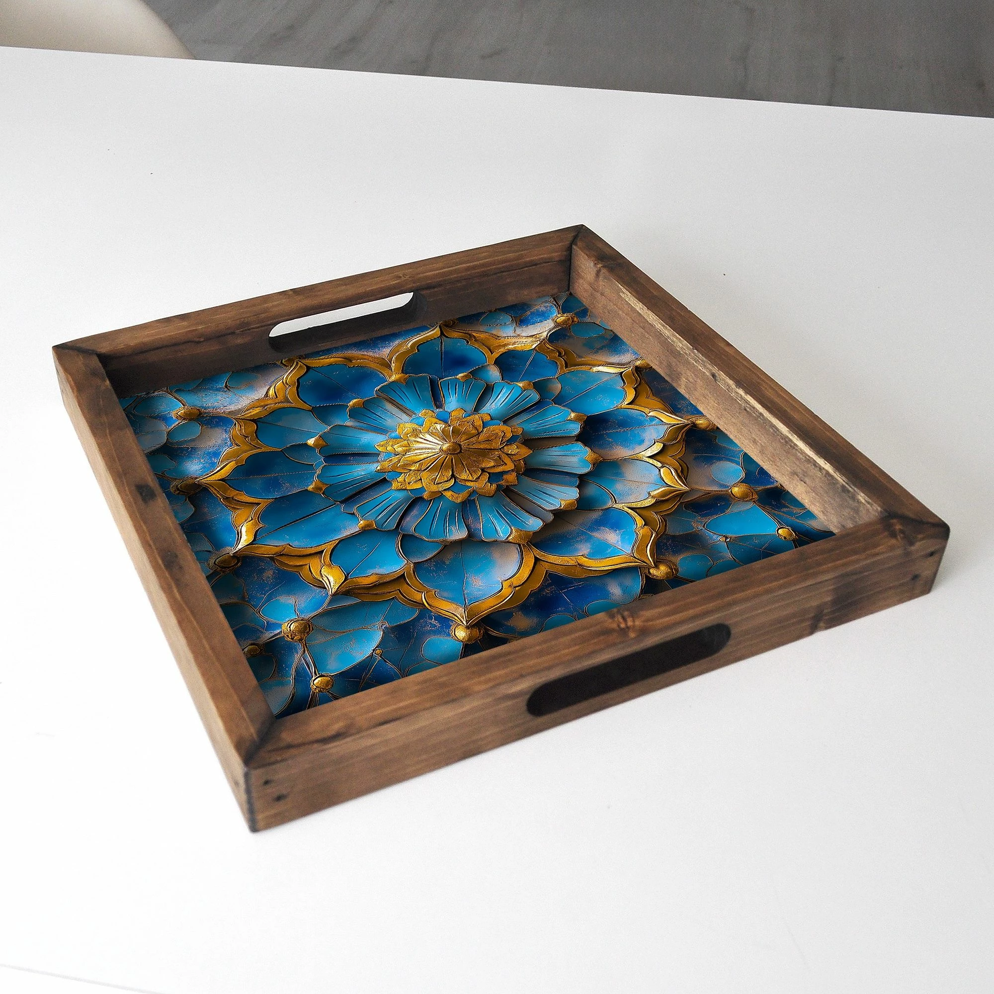 Tabaka druri, shumëngjyrëshe, Evila Originals, REF049, 35x35x4 cm