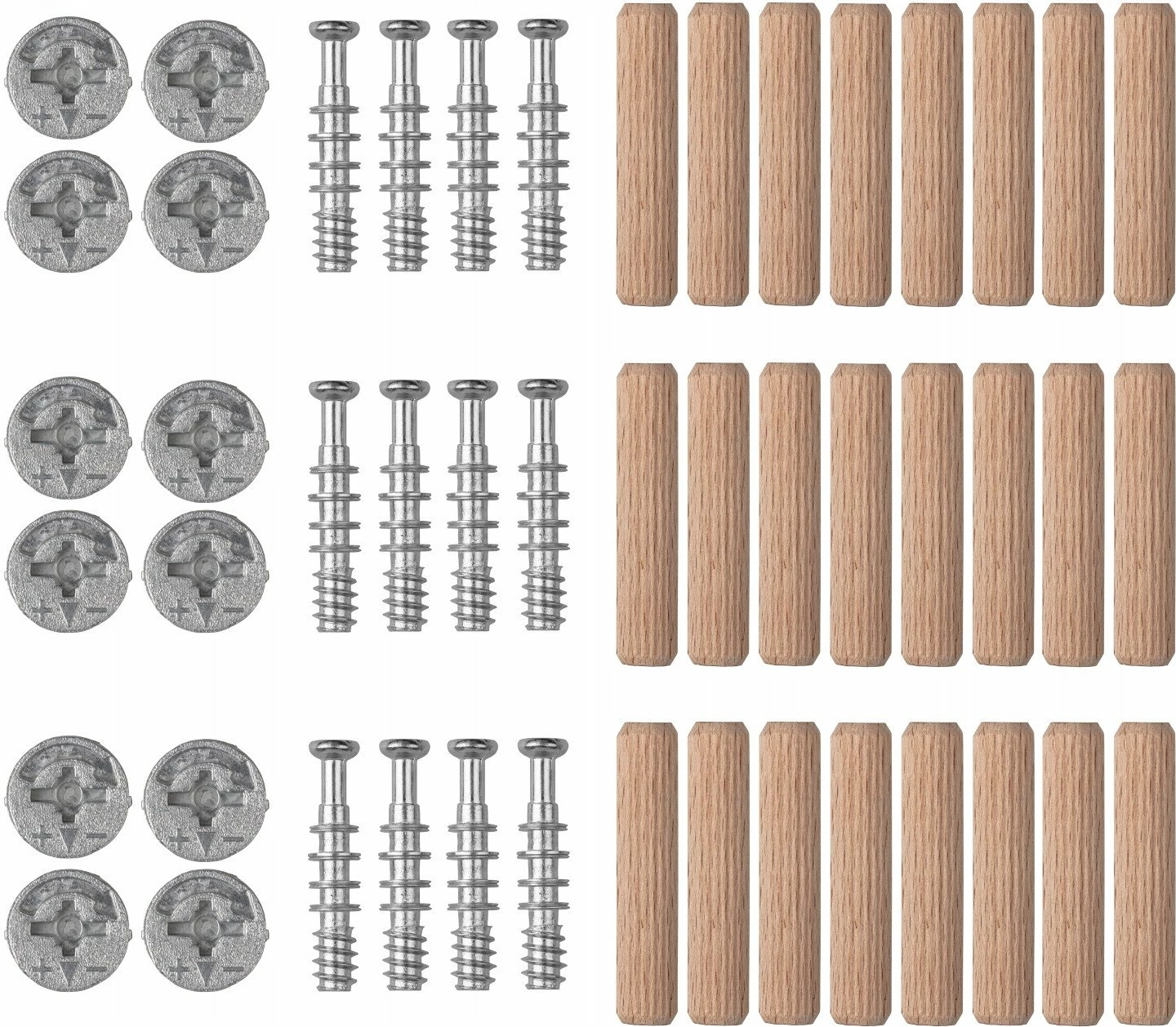 Set lidhës ekscentrik për mobilje Wolfcraft 4665000, 53 copë