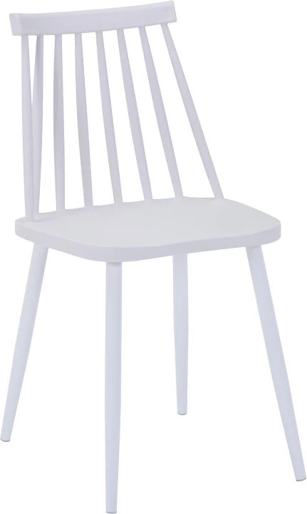 Karrige Aurora I pp ngjyrë e bardhë, këmbë metalike të bardha, 43x48x79cm