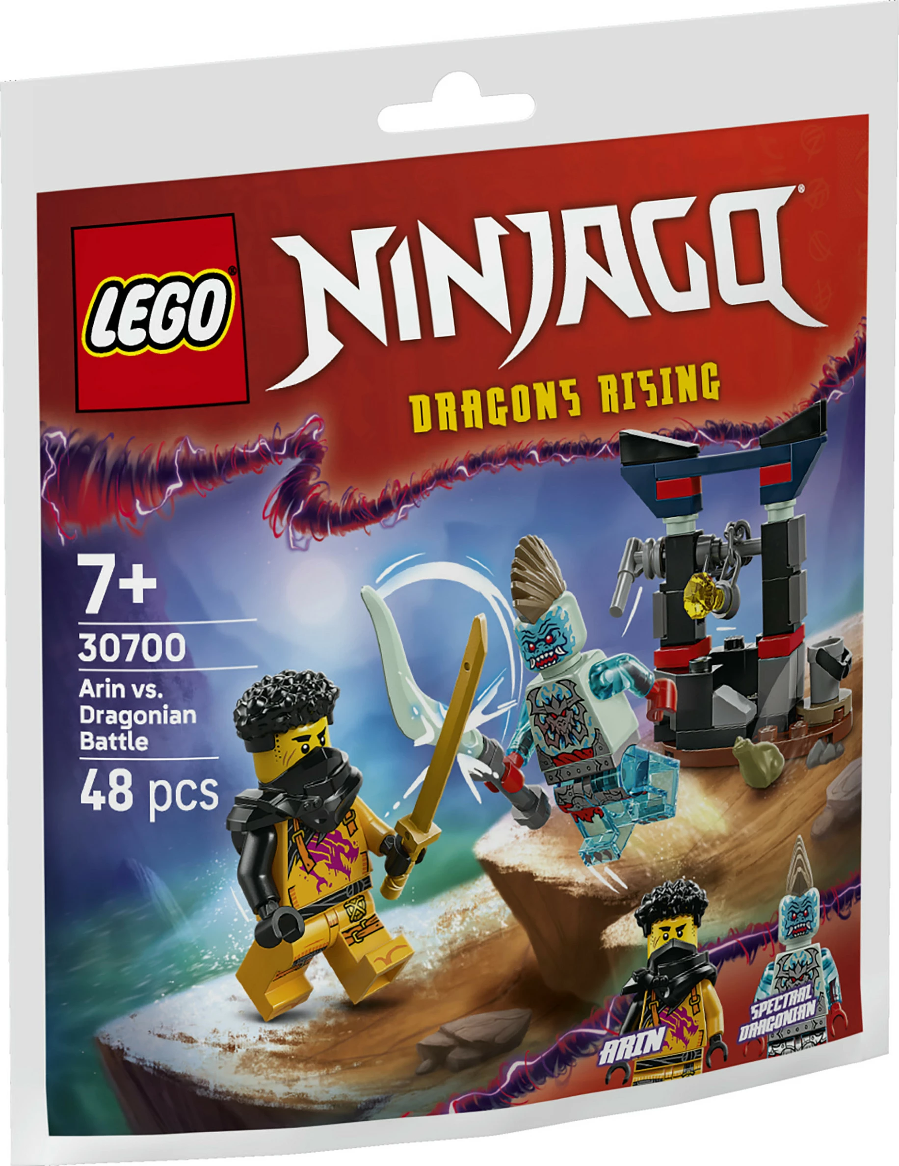 Set ndërtimi LEGO NINJAGO 30700 Arin vs. Dragonian Battle, 48 pjesë, 7+, shumëngjyrësh