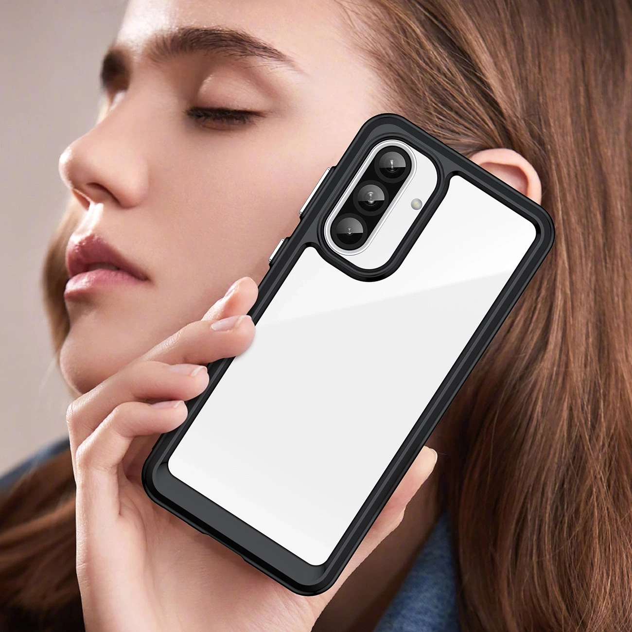 Mbështjellës Hurtel Outer Space Case për Samsung Galaxy A56, TPU/PC, i zi