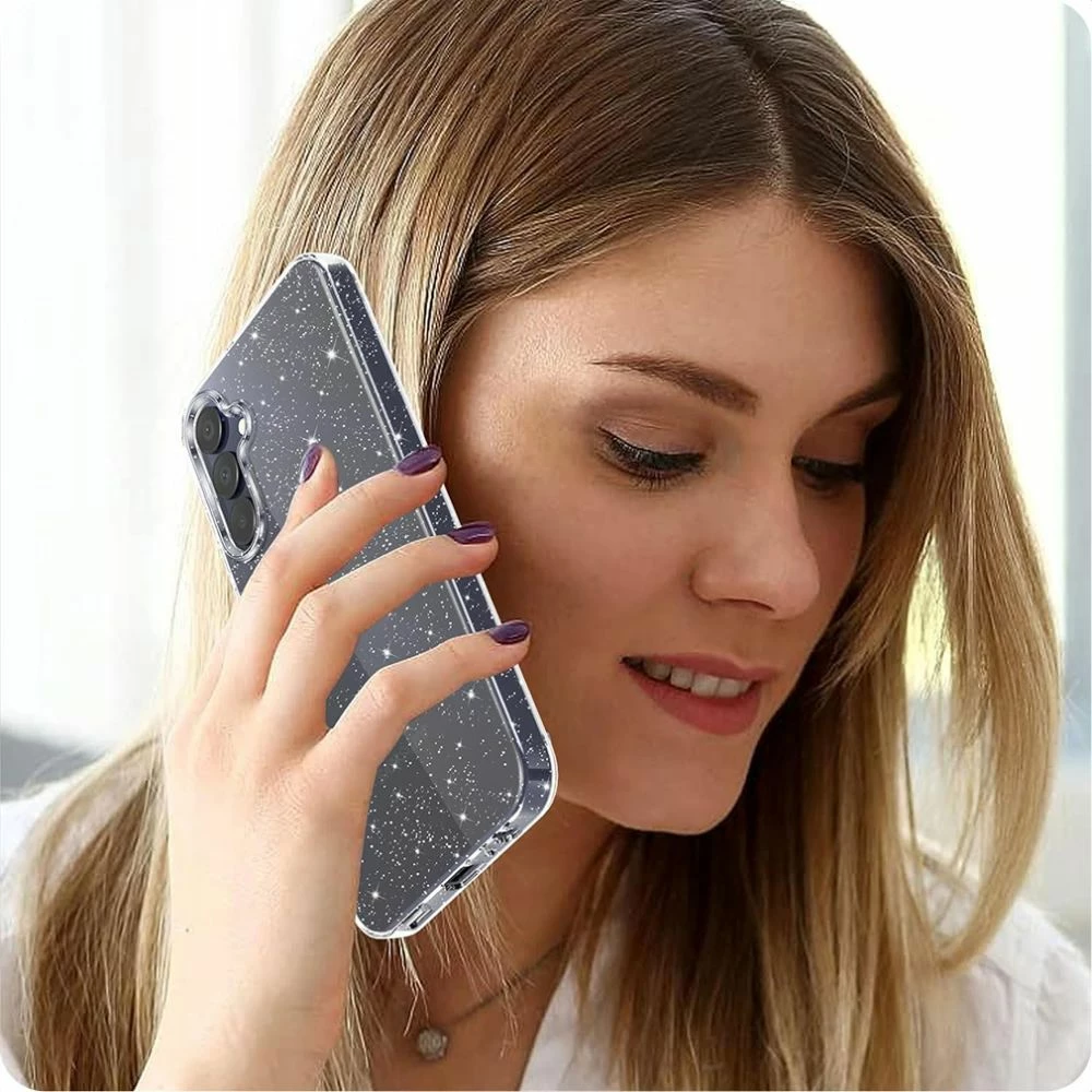 Mbështjellës Tech-Protect FlexAir për Samsung Galaxy A26 5G, Transparent-Glitter