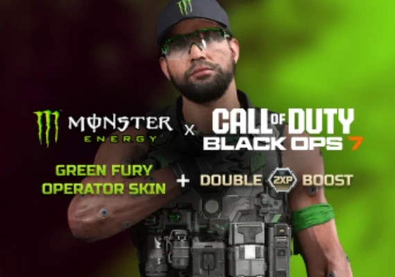 Call of Duty: Black Ops 7 - Monster Energy Green Fury Operator Skin + 15 Min Double XP DLC EN Global