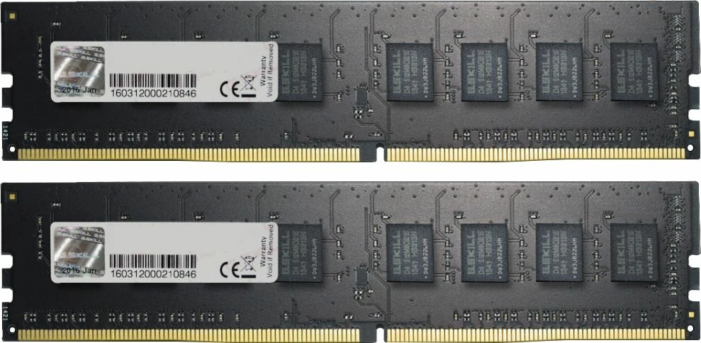 RAM Memorje G.Skill Value F4-2133C15D-8GNT DDR4 8GB (2x4GB) 2133MHz CL15 UDIMM Low Profile, e zezë