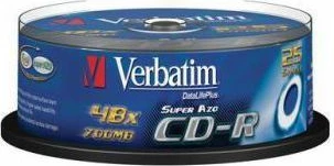 CD-R Verbatim 43352 700 MB 48x/52x, 25 copë, jeshile