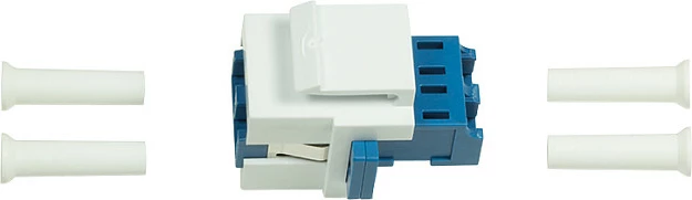 Adapter Keystone Fiber Optike LogiLink, LC Duplex Singlemode, i kaltër