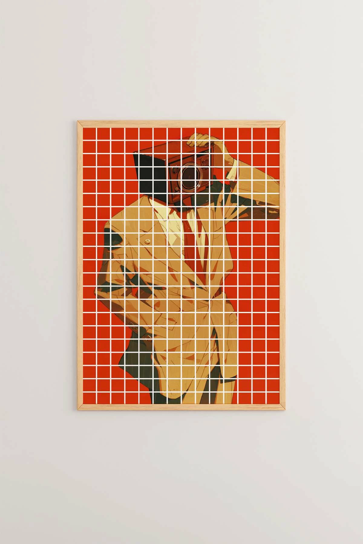 Pikturë dekorative me kornizë, shumëngjyrëshe, Popkare22, 33x48cm