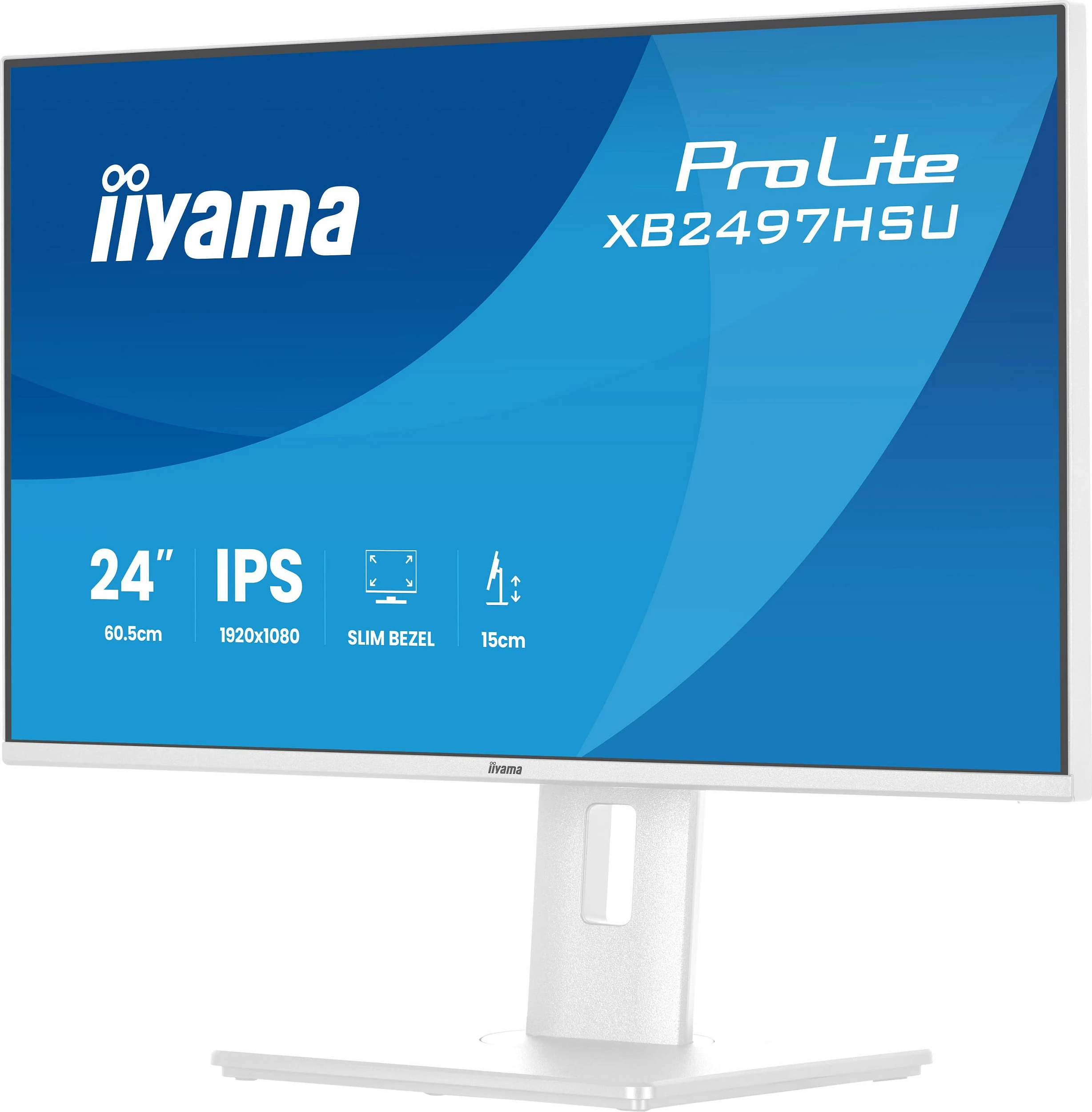 Monitor iiyama ProLite XB2497HSU-W1, 24 inç, IPS, Full HD, FreeSync, i bardhë