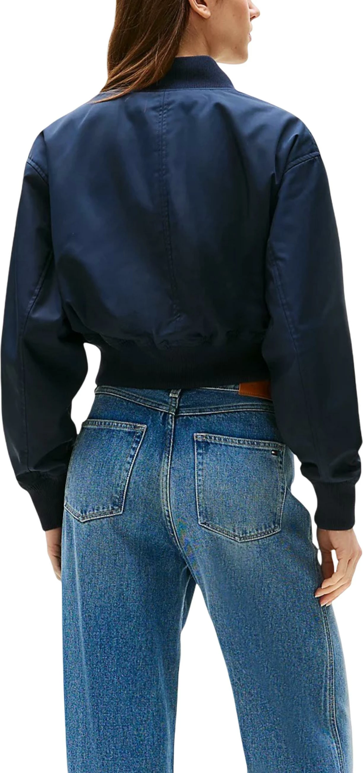 Jakne bomber për femra Tommy Hilfiger REG CROPPED BO WW0WW45634, kaltër e errët [Madhësia: XL]