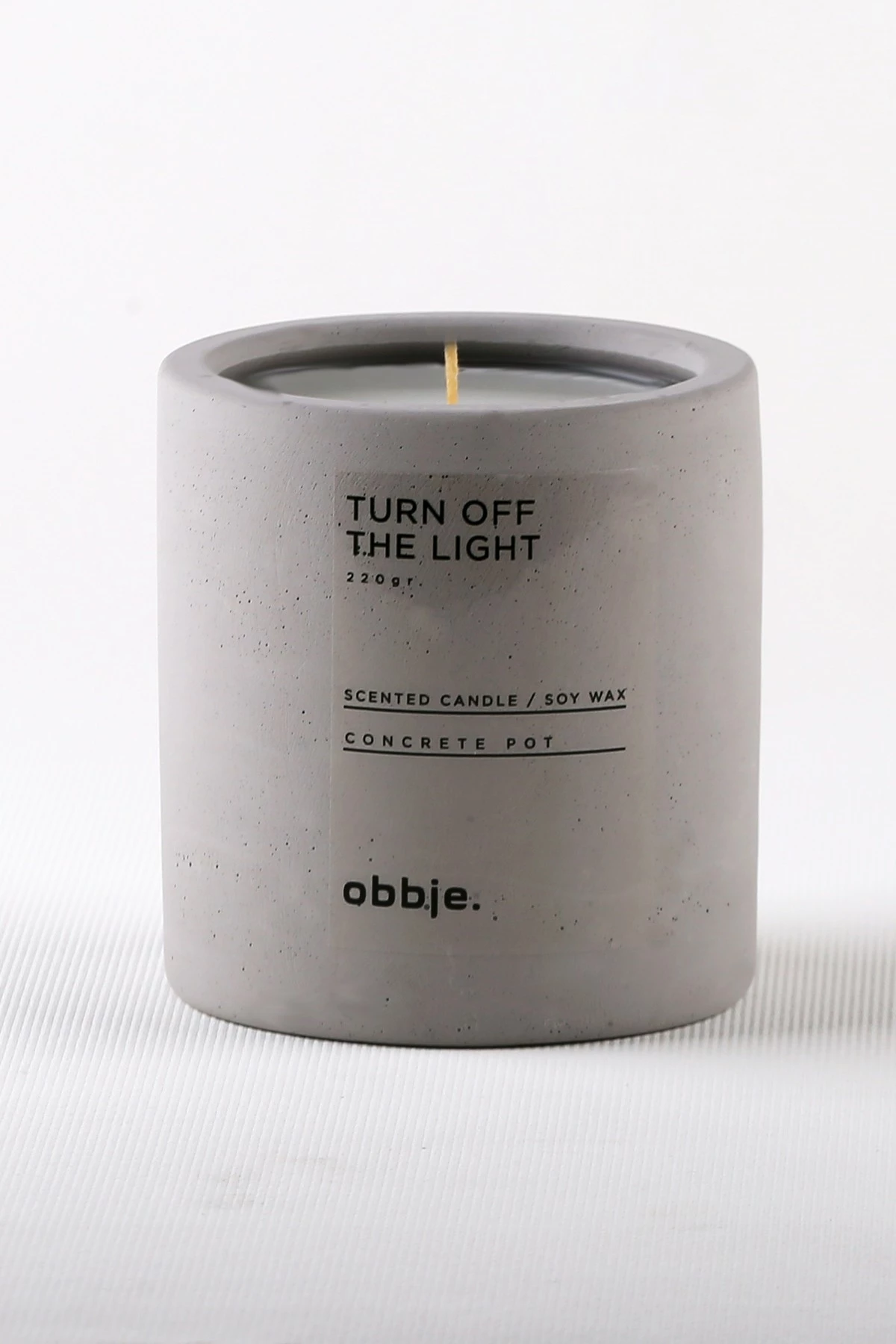 Qiri aromatik, enë betoni, ngjyrë gri, Turn Off The Light Verti, 8.5x9cm