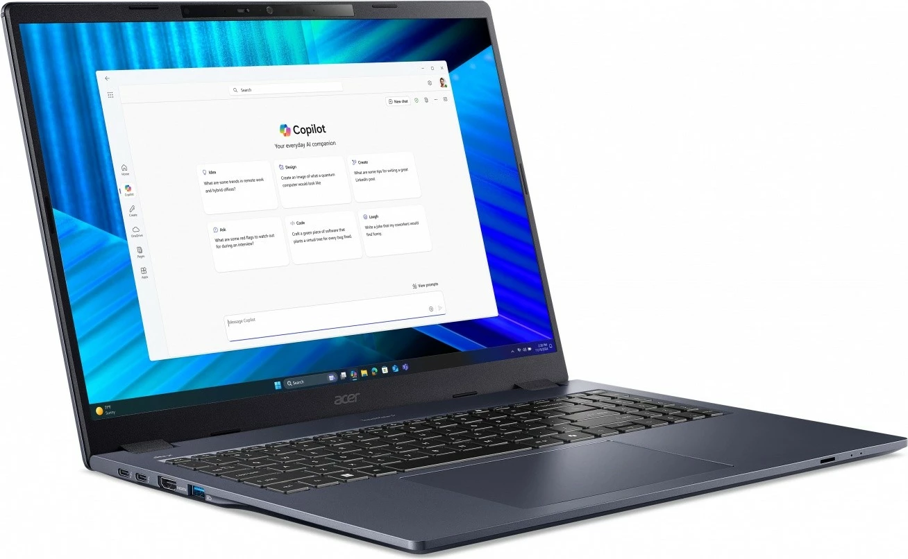 Laptop Acer TravelMate P4 16 TMP416-74-TCO, Intel Core Ultra 5 225H, 16GB RAM, 512GB SSD, Windows 11 Pro, E zezë