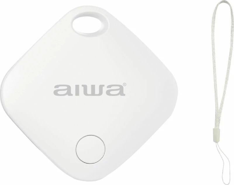 Gjurmues Bluetooth Aiwa AT-ITAG100, kompatibil me Apple Find My, bateri CR2032, i bardhë, me rrip