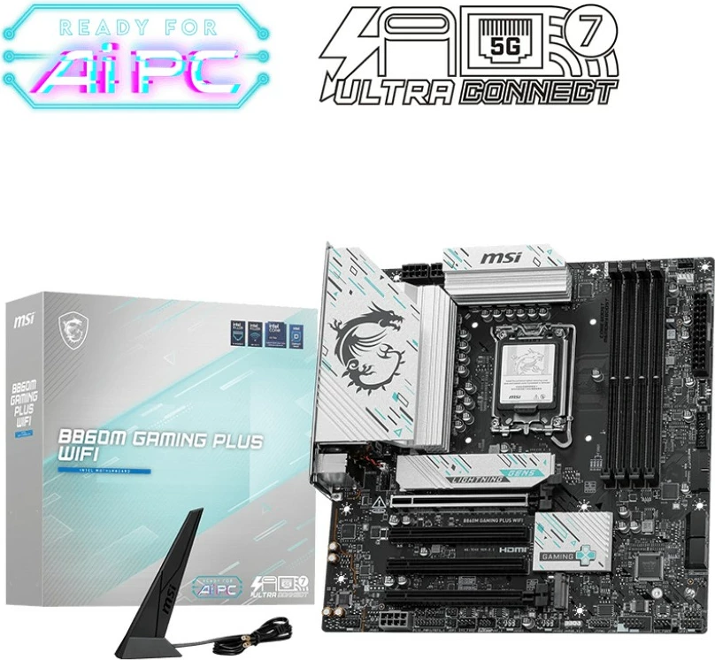 Pllakë amë MSI B860M GAMING PLUS WIFI, LGA1851, micro ATX