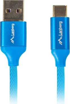 Kabllo USB C/A Lanberg O-22CU-0010-B, 1m, e kaltër 