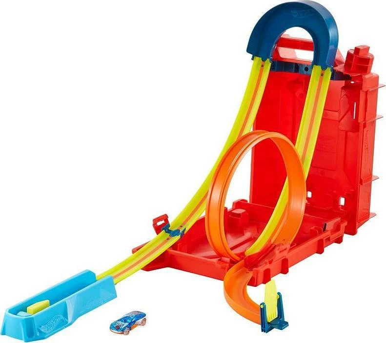 Set pistë makinash Hot Wheels Track Builder HDX78, plastik, 1 veturë, shumëngjyrëshe