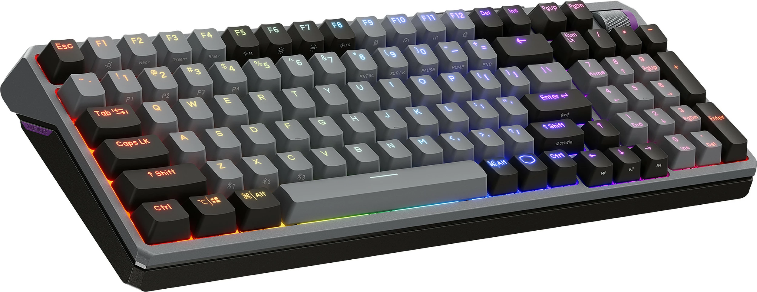 Tastierë mekanike Cooler Master MK770, RGB, wireless 2.4GHz/Bluetooth 5.1/USB, FR QWERTY, Kailh Box V2 Red, e zezë