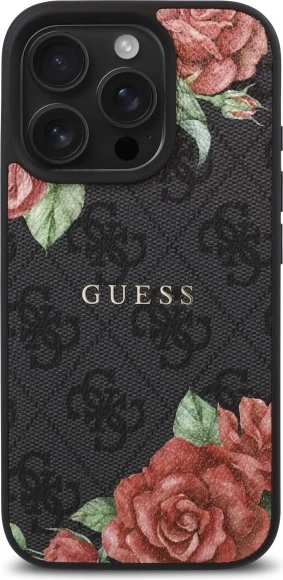 Mbështjellës Guess GUHMP16XP4ROPEMCK për iPhone 16 Pro Max 6.9", hardcase, MagSafe, zi
