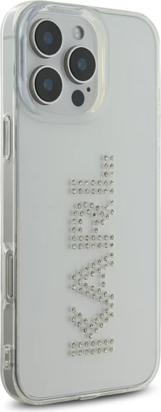 Mbështjellës Karl Lagerfeld KLHCP16XHKLSTDCT për iPhone 16 Pro Max 6.9", transparent